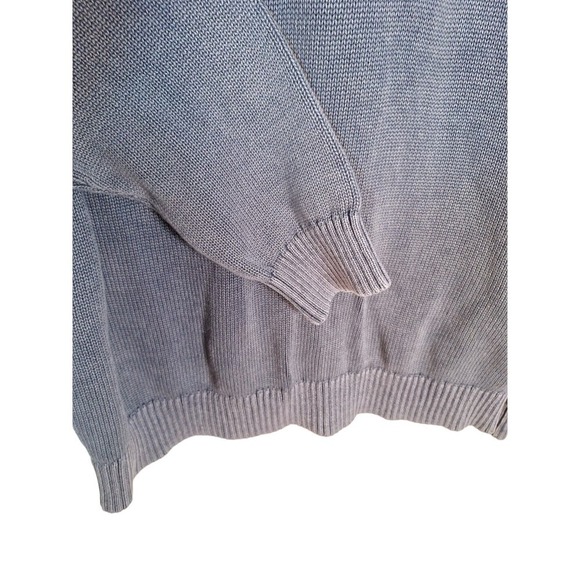 Goodthreads Cotton Dusty Blue Mock Neck Knit Sweater 1/4 Zip Men Size XL - Picture 3 of 7